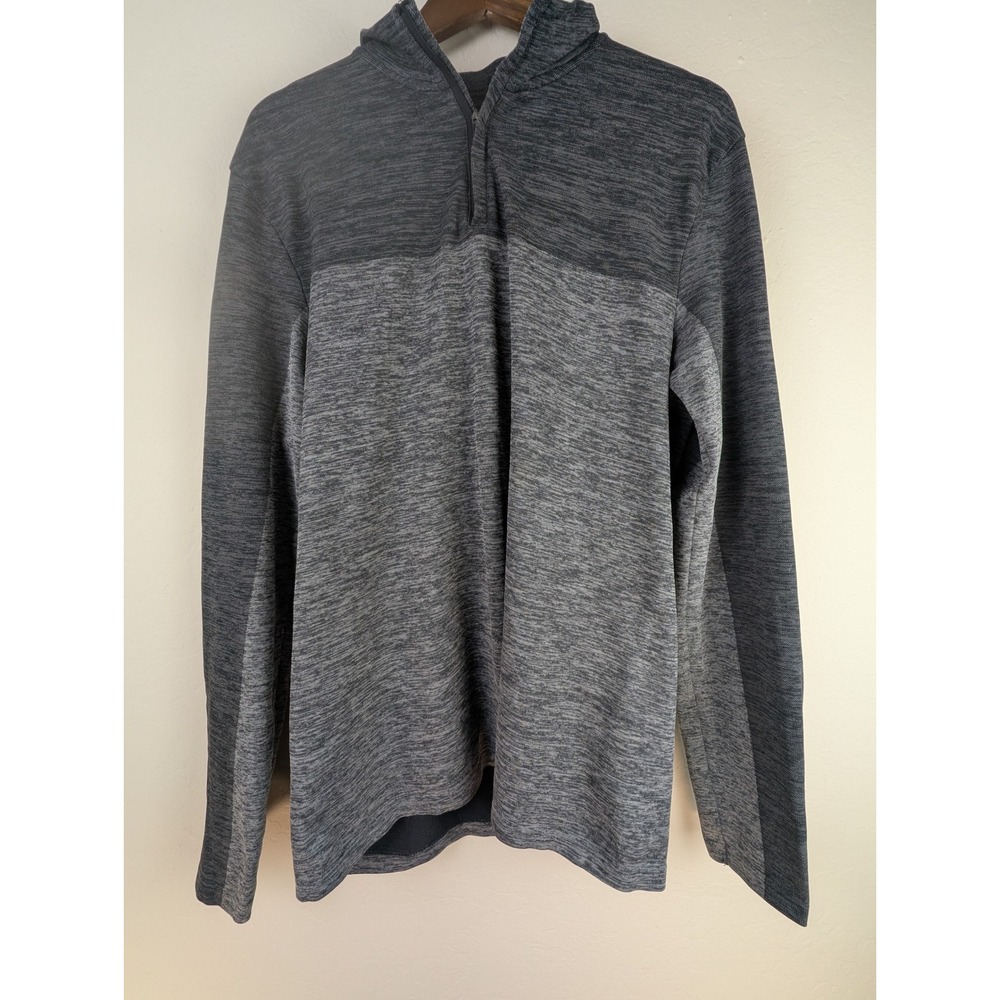 Marc Anthony Mens XL Slim Fit Gray Colorblock Quarter Zip Pullover Shirt